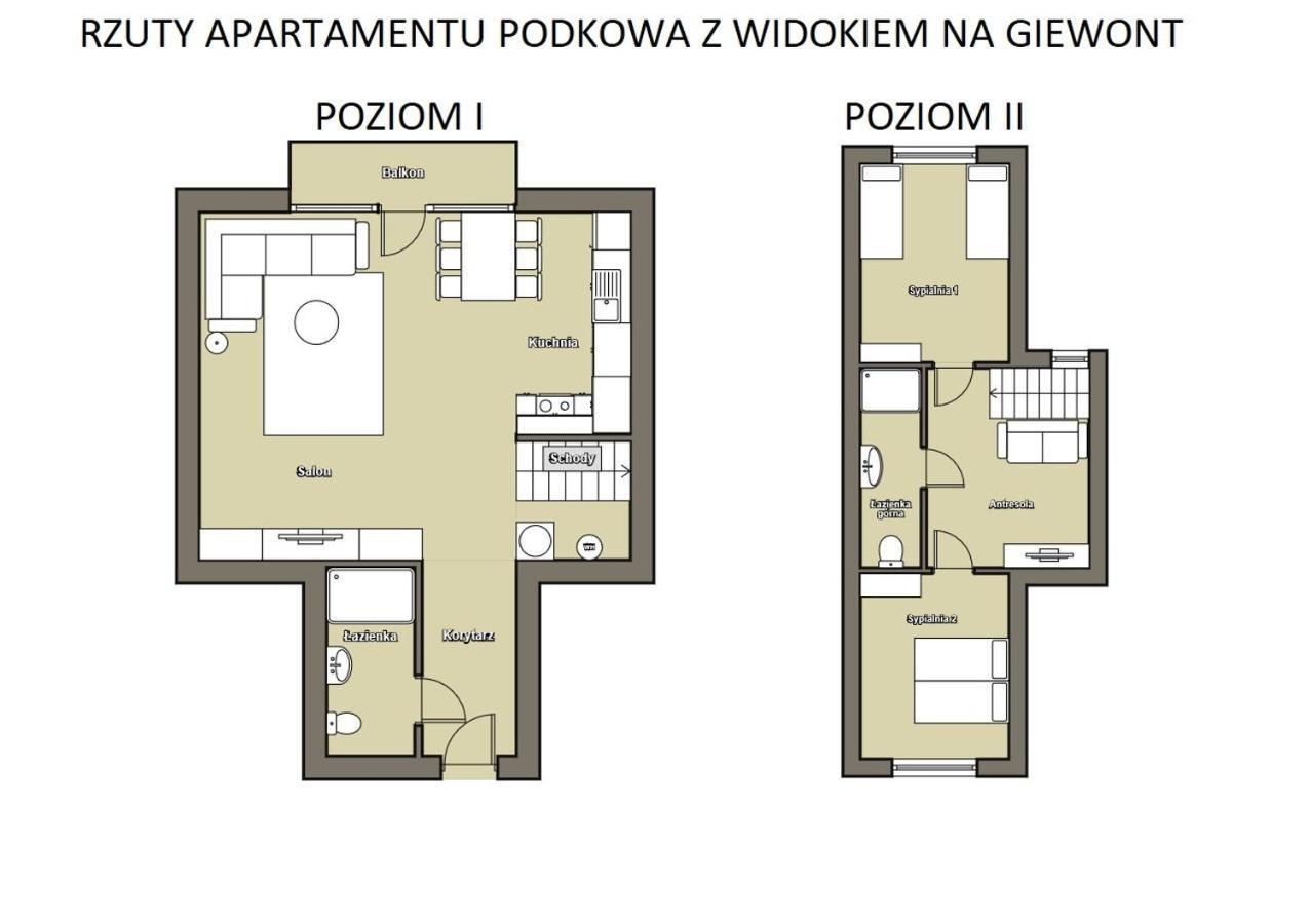 Apartament Podkowa Z Widokiem Na Giewont Koscielisko Luaran gambar